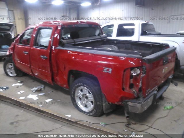 3GCPKSE31BG357905 - 2011 CHEVROLET SILVERADO K1500 LT RED photo 3