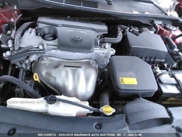 4T4BF1FK5CR207679 - 2012 TOYOTA CAMRY SE/LE/XLE 红色 照片 10