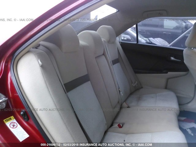 4T4BF1FK5CR207679 - 2012 TOYOTA CAMRY SE/LE/XLE 红色 照片 8