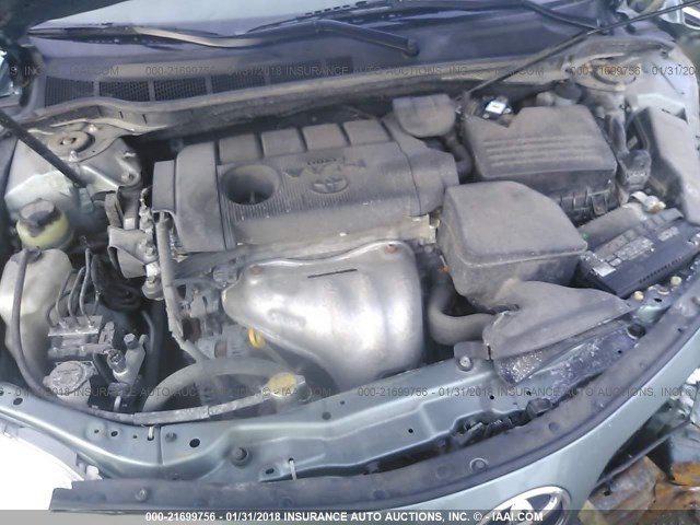 4T4BF3EK1BR102326 - 2011 TOYOTA CAMRY SE/LE/XLE GREEN photo 10