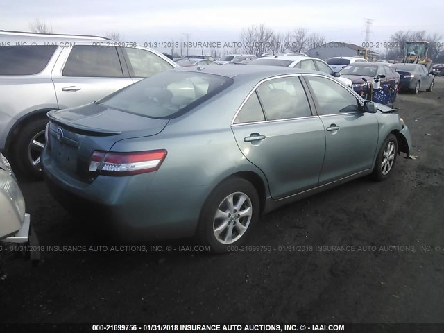 4T4BF3EK1BR102326 - 2011 TOYOTA CAMRY SE/LE/XLE GREEN photo 4