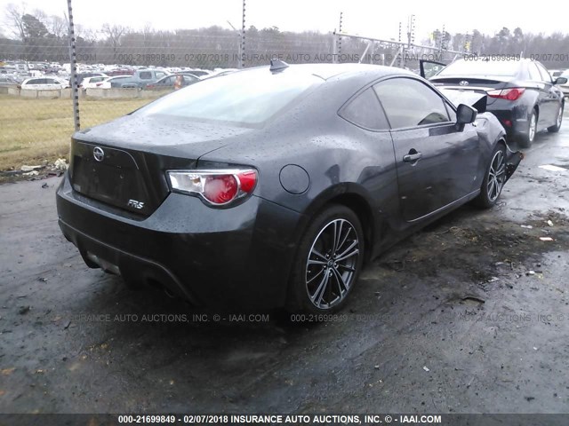 JF1ZNAA14D2724375 - 2013 TOYOTA SCION FR-S BLACK photo 4