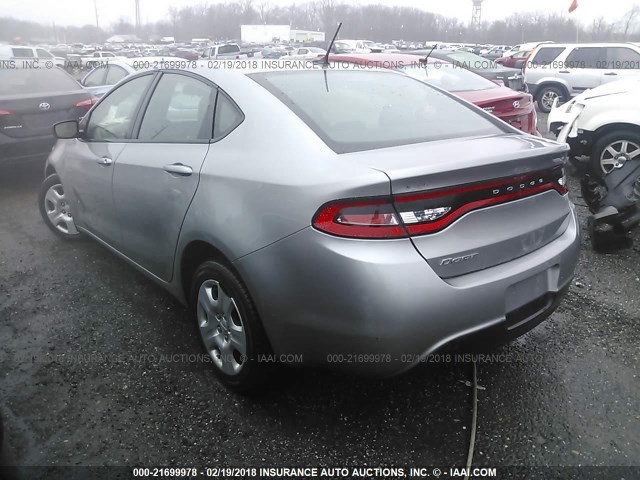 1C3CDFAA4FD160223 - 2015 DODGE DART SE GRAY photo 3