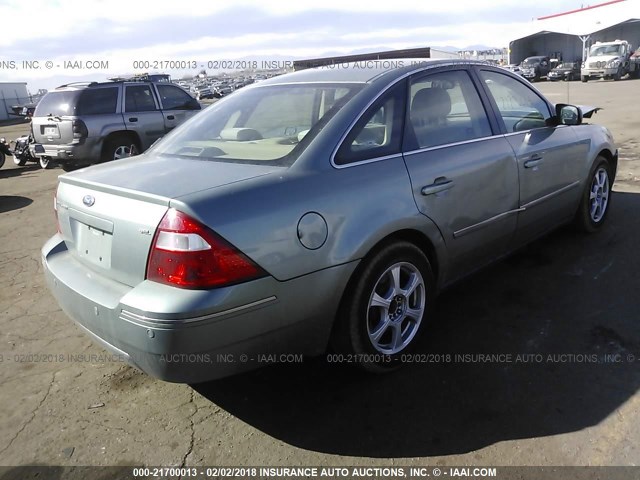 1FAHP24115G188013 - 2005 FORD FIVE HUNDRED SEL GREEN photo 4