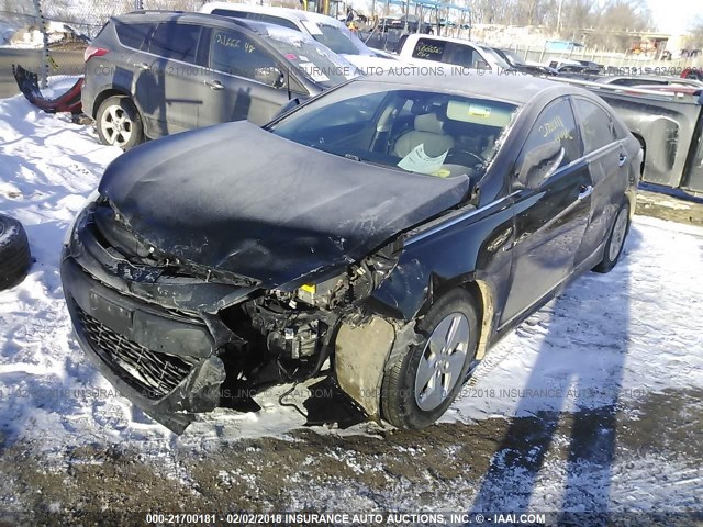 KMHEC4A45CA046424 - 2012 HYUNDAI SONATA HYBRID BLACK photo 2