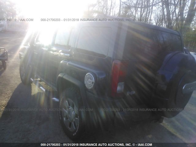 5GTDN13E378179297 - 2007 HUMMER H3 BLACK photo 3