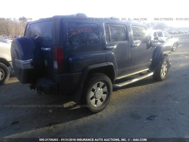 5GTDN13E378179297 - 2007 HUMMER H3 BLACK photo 4