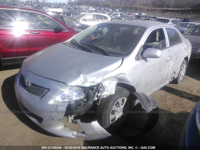 JTDBL40E899050558 - 2009 TOYOTA COROLLA LE/XLE SILVER photo 2