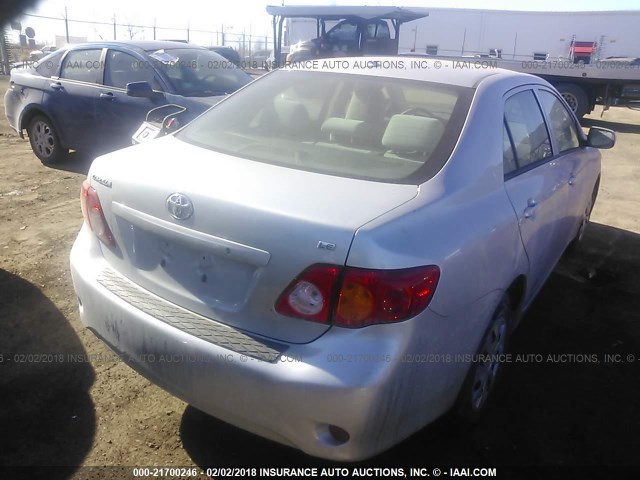 JTDBL40E899050558 - 2009 TOYOTA COROLLA LE/XLE SILVER photo 4
