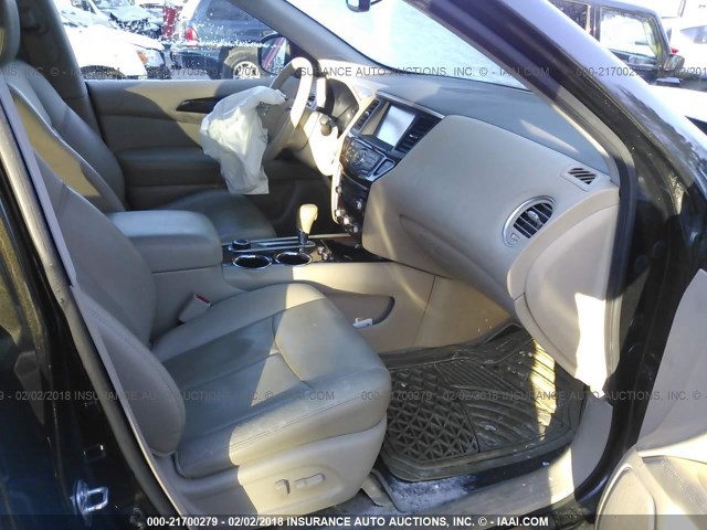 5N1AR2MM6FC700322 - 2015 NISSAN PATHFINDER S/SV/SL/PLATINUM 绿色 照片 5