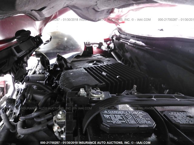 JM1DE1HZ4B0121094 - 2011 MAZDA MAZDA2 RED photo 10