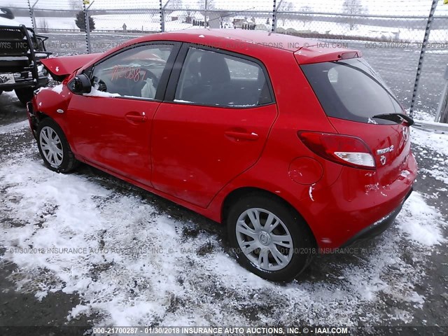 JM1DE1HZ4B0121094 - 2011 MAZDA MAZDA2 RED photo 3