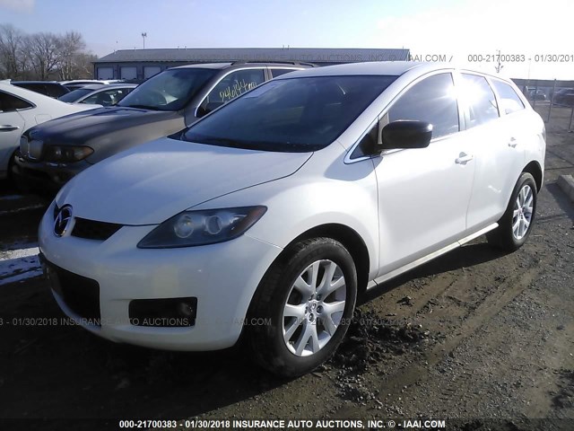 JM3ER293X70126355 - 2007 MAZDA CX-7 WHITE photo 2