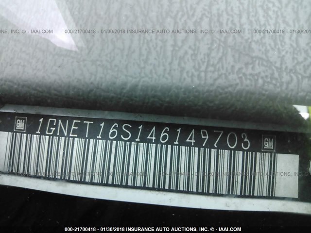1GNET16S146149703 - 2004 CHEVROLET TRAILBLAZER EXT LS/EXT LT WHITE photo 9