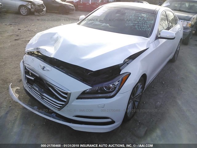 KMHGN4JE2FU041969 - 2015 HYUNDAI GENESIS 3.8L WHITE photo 2