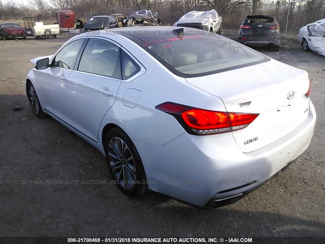 KMHGN4JE2FU041969 - 2015 HYUNDAI GENESIS 3.8L WHITE photo 3