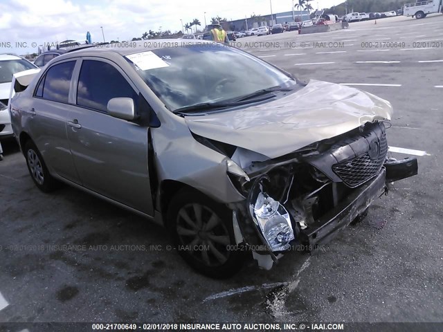 1NXBU40E89Z015721 - 2009 TOYOTA COROLLA S/LE/XLE GOLD photo 1