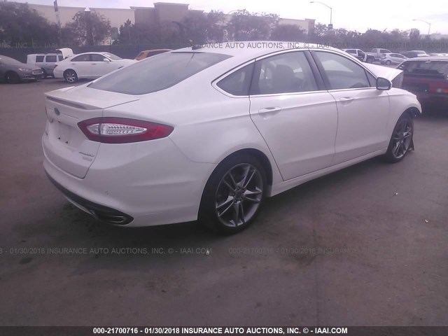 3FA6P0K96FR294746 - 2015 FORD FUSION TITANIUM WHITE photo 4