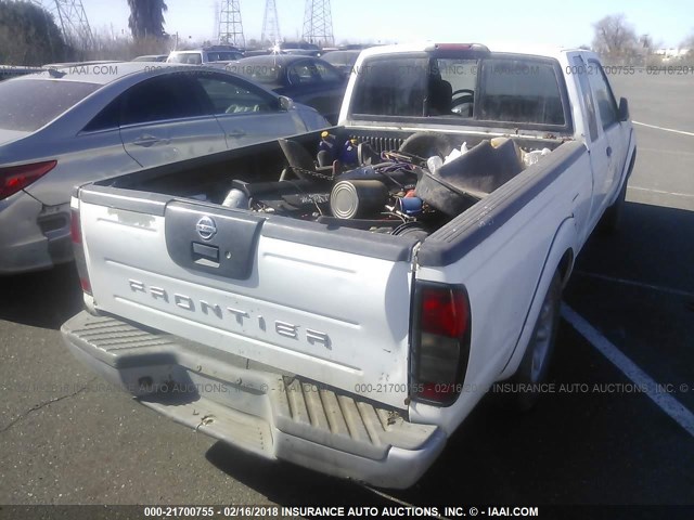 1N6DD26T84C444814 - 2004 NISSAN FRONTIER KING CAB XE WHITE photo 4