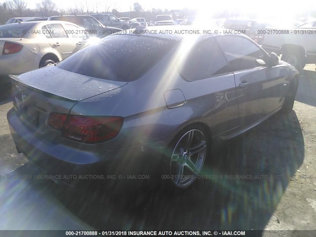 WBAKG1C51CE839922 - 2012 BMW 335 I SULEV SILVER photo 4