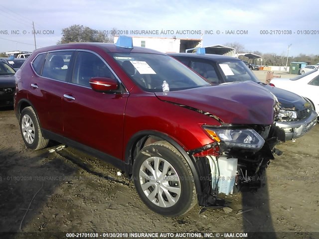 KNMAT2MT3FP522858 - 2015 NISSAN ROGUE S/SL/SV RED photo 1