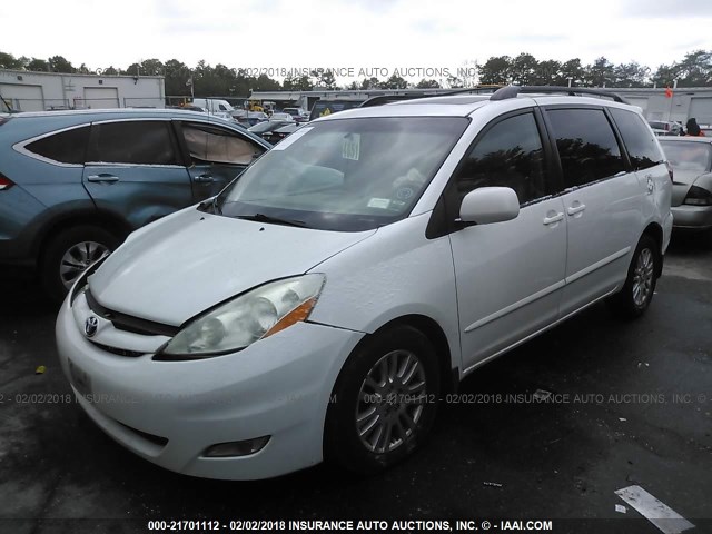 5TDZK22CX8S115346 - 2008 TOYOTA SIENNA XLE/XLE LIMITED WHITE photo 2