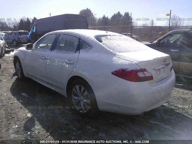 JN1BY1AR1DM603836 - 2013 INFINITI M37 X WHITE photo 3