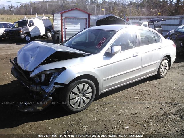 1HGCP2F32CA232072 - 2012 HONDA ACCORD LX SILVER photo 2