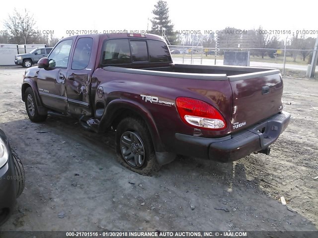 5TBRT38106S477846 - 2006 TOYOTA TUNDRA ACCESS CAB LIMITED MAROON photo 3