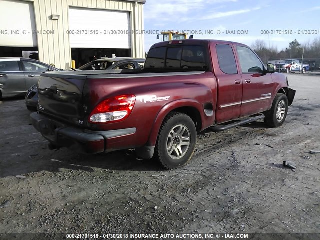 5TBRT38106S477846 - 2006 TOYOTA TUNDRA ACCESS CAB LIMITED MAROON photo 4