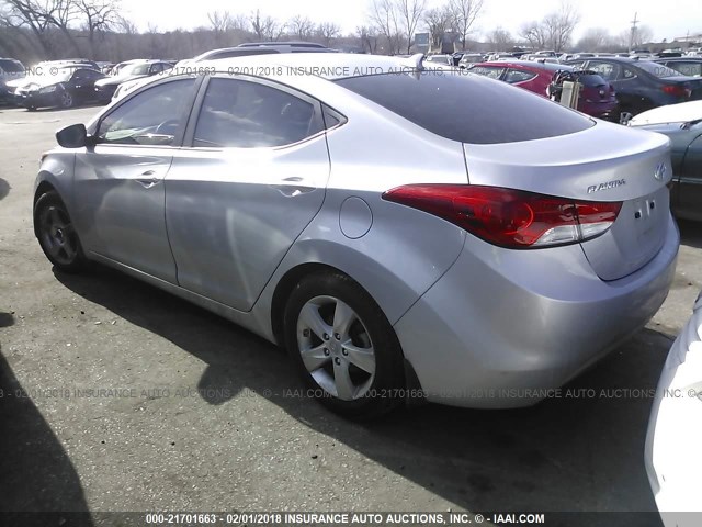 KMHDH4AE0DU892255 - 2013 HYUNDAI ELANTRA GLS/LIMITED SILVER photo 3