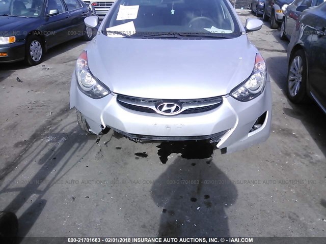 KMHDH4AE0DU892255 - 2013 HYUNDAI ELANTRA GLS/LIMITED SILVER photo 6