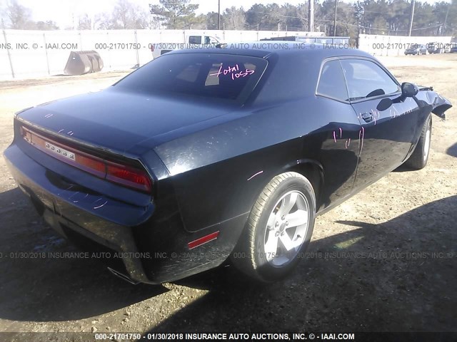 2C3CDYAG1DH511069 - 2013 DODGE CHALLENGER SXT BLACK photo 4