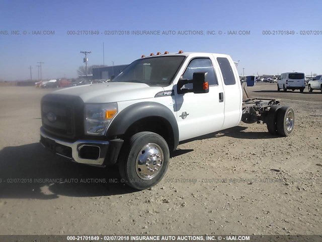 1FD0X4HT1EEA15484 - 2014 FORD F450 WHITE photo 2