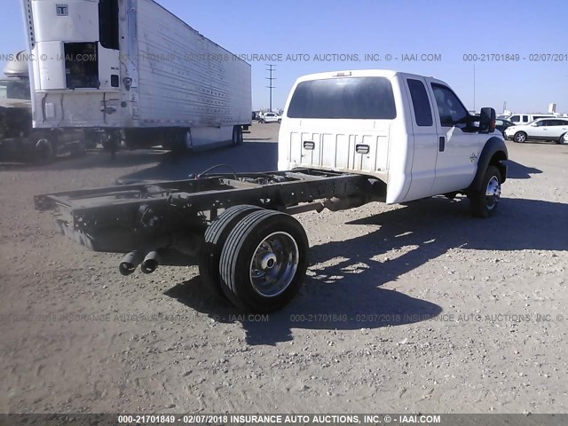 1FD0X4HT1EEA15484 - 2014 FORD F450 WHITE photo 4