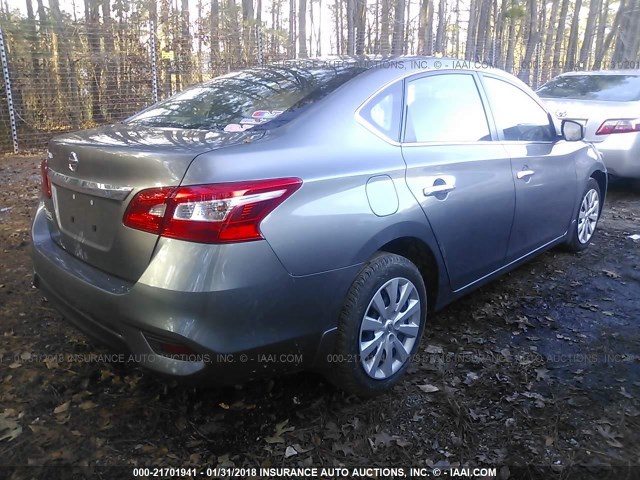 3N1AB7AP5GY327385 - 2016 NISSAN SENTRA S/SV/SR/SL BROWN photo 4