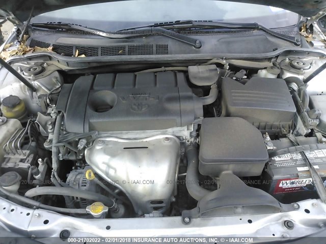 4T1BF3EK7BU698326 - 2011 TOYOTA CAMRY SE/LE/XLE SILVER photo 10