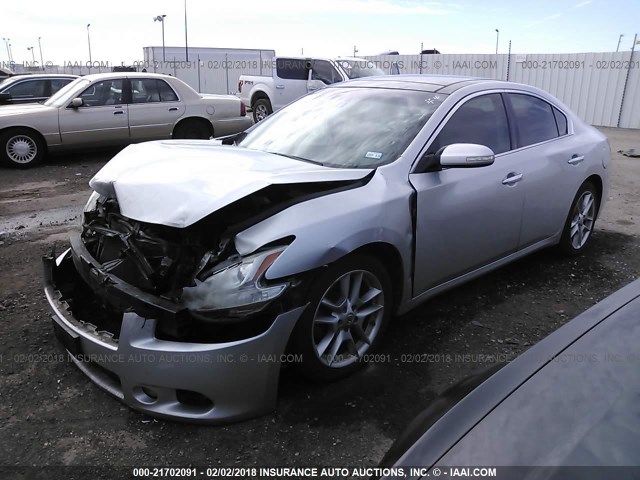 1N4AA5AP2AC845559 - 2010 NISSAN MAXIMA S/SV SILVER photo 2