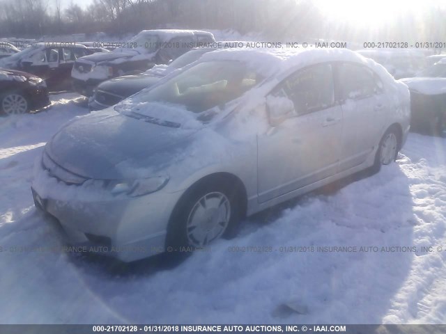 JHMFA36279S006962 - 2009 HONDA CIVIC HYBRID SILVER photo 2