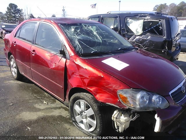 2T1BR32E15C335659 - 2005 TOYOTA COROLLA CE/LE/S RED photo 6