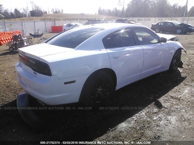 2C3CDXCT3EH209241 - 2014 DODGE CHARGER R/T WHITE photo 4