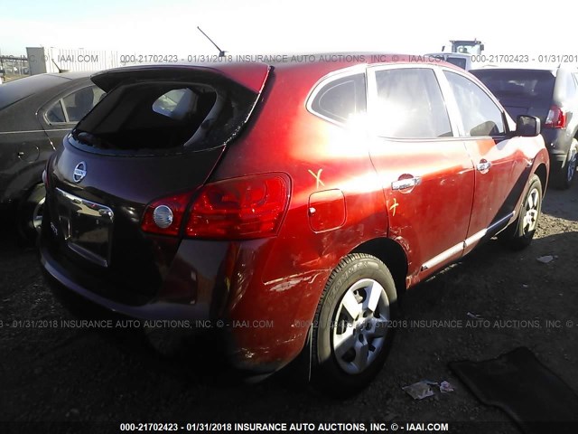 JN8AS5MT5BW162825 - 2011 NISSAN ROGUE S/SV/KROM RED photo 4