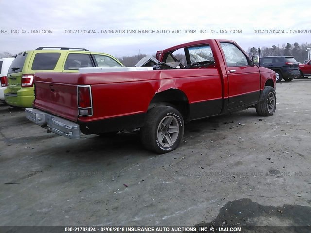 1GTCS14R6H2507572 - 1987 GMC S TRUCK S15 RED photo 4