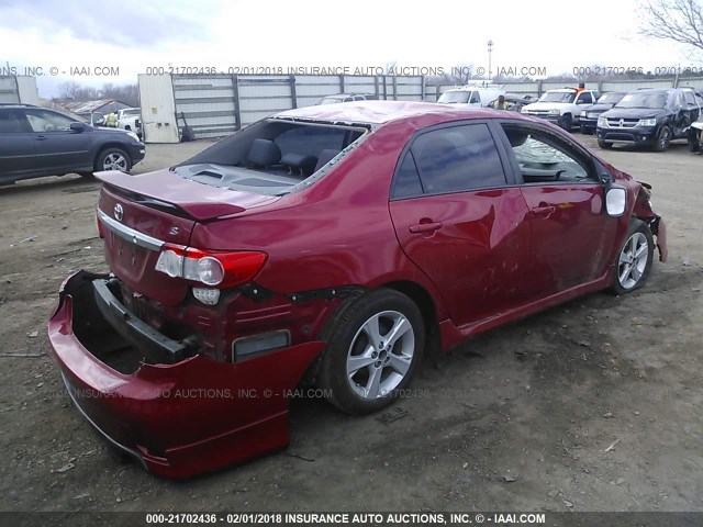 5YFBU4EE7DP207926 - 2013 TOYOTA COROLLA S/LE RED photo 4