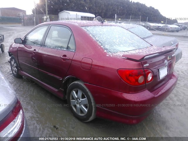 2T1BR32E77C754943 - 2007 TOYOTA COROLLA CE/LE/S RED photo 3