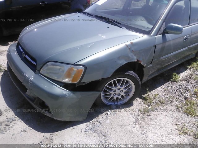 4S3BE635737205458 - 2003 SUBARU LEGACY L/L SPECIAL GREEN photo 6