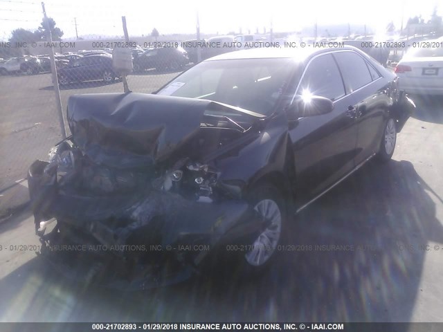 4T4BF1FK3CR168266 - 2012 TOYOTA CAMRY SE/LE/XLE BLACK photo 2