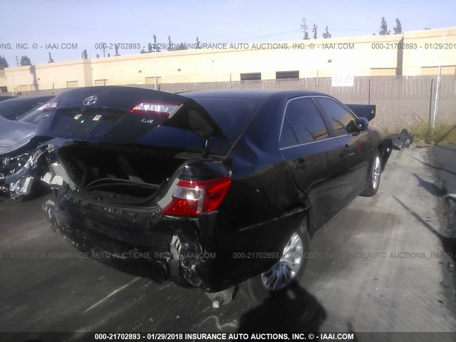 4T4BF1FK3CR168266 - 2012 TOYOTA CAMRY SE/LE/XLE BLACK photo 4