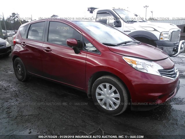 3N1CE2CP7FL435602 - 2015 NISSAN VERSA NOTE S/S PLUS/SV/SL/SR RED photo 1