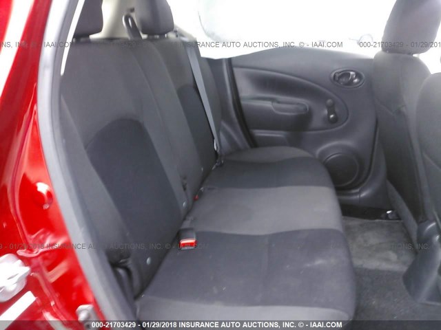 3N1CE2CP7FL435602 - 2015 NISSAN VERSA NOTE S/S PLUS/SV/SL/SR RED photo 8